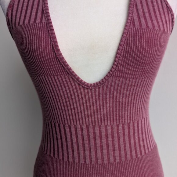 Acemi Mauve Ribbed Bodysuit - Picture 3 of 10